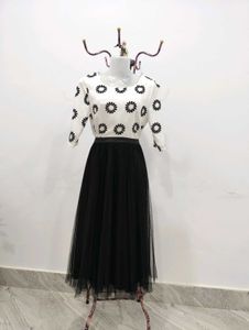 Tulle Pleated Skirt