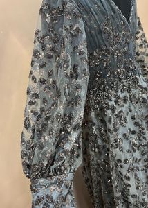 Grey Embellished Gown