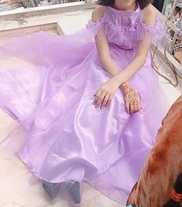 Purple Flower Girl Dress