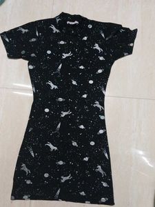 Space Unicorn Print Dress