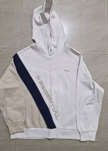 Stylish White Graphic Hoodie