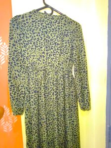 Olive Leopard Print Maxi Dress