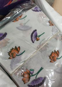 Half white Kalamkari model unique designs