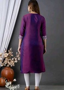 Embroidered Maroon Kurti