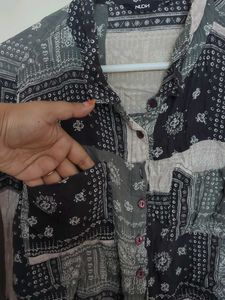 Patchwork Print Shirt
