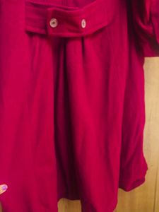 Vintage Pink Coat with Fur Collar