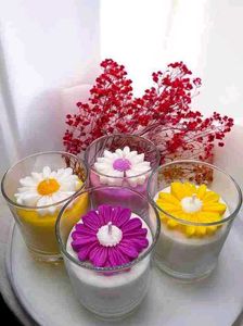 Flower Candles Jars 10 Hrs Burn Time