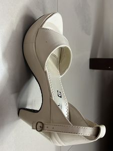 White Denill Heels - Size 41