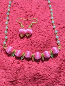 Silk Thread Necklace Set