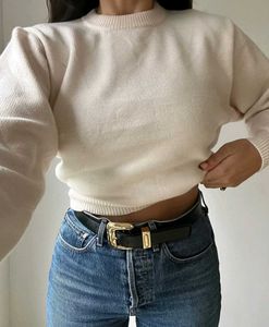 Zara Cream Cropped Sweater