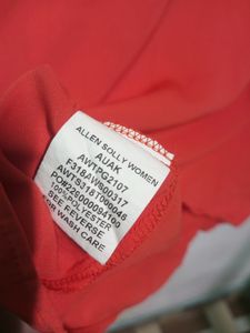 Allen Solly Orange Top With White Strips Women