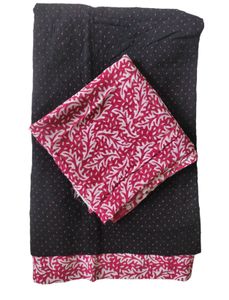 Black and Red Combo Chudidhar Material