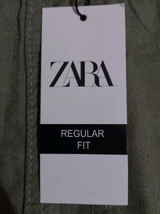 Zara Olive Green Linen Pants