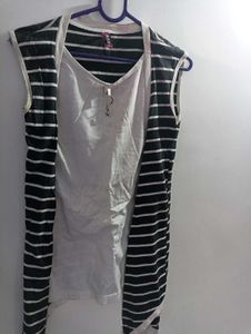 Striped Vest & Tank Top Set