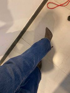 silvery Rhinestone Ankle Boots