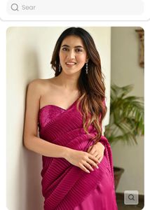 Elegant Magenta Saree Set