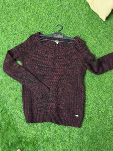 Maroon Knit Sweater