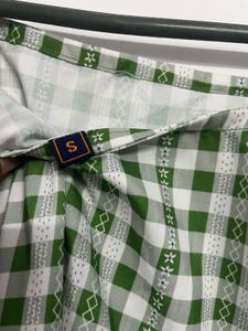 Green Gingham Tiered Dress