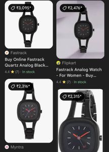 Fastrack Analog Black Dial Women