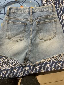 Distressed Denim Shorts