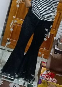 Black Flare Leg Jeans