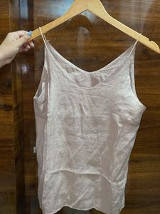 Linen Khaki Brown Strappy Top