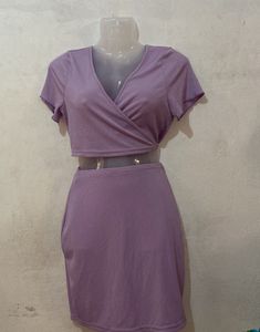 Cute Lavender Two-Piece Set