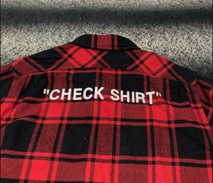 Off-White Red &amp; Black Flannel