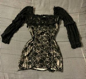 Black Lace Mini Dress