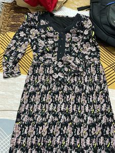 Pretty Black Floral Dress