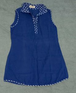 Blue Sleeveless Top