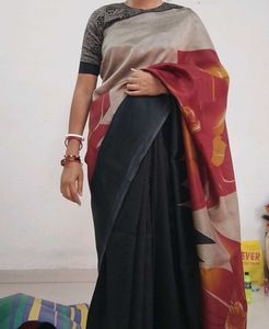 Floral Print Saree with Blouse
