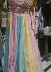 Multi Colour Lehnga Only 1 Time Wear