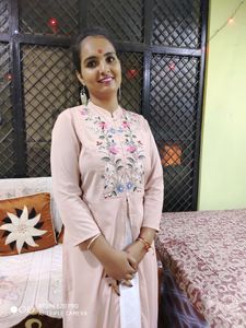 Embroided Kurti in Blush Pink Color