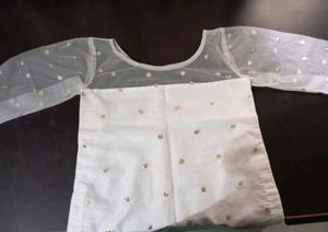 White Trendy Blouse For Lehnga/ Skirts
