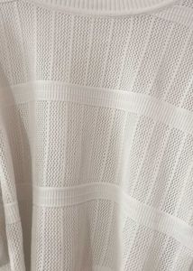 White Knit Cropped Sweater