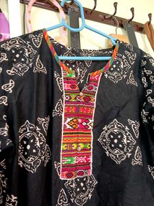 Black Printed Kurti