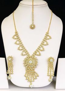 Gold-Tone Rhinestone Necklace Set