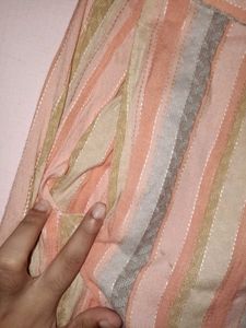 Peach Embroidered Kurta Set