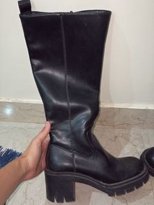 Zara Knee Long Boot With Size 36
