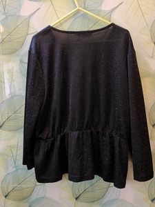 Get Combo Of 2 Polka Dot &amp; Shimmer Black Top