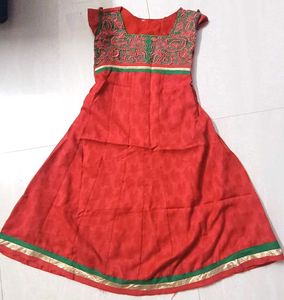 Red Embroidered Dress