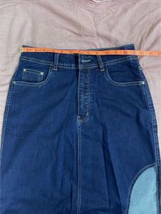 Slit Denim midi/maxi Skirt