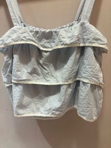 Striped Ruffle Tank Top