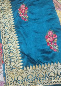 Teal Blue Festive Saree