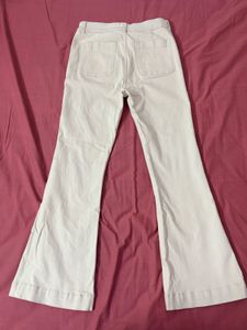 Flared White Pants