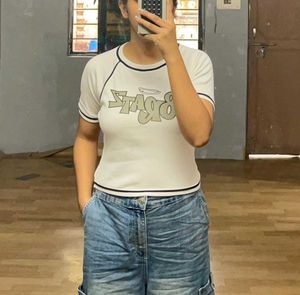 White Crop Top Women.