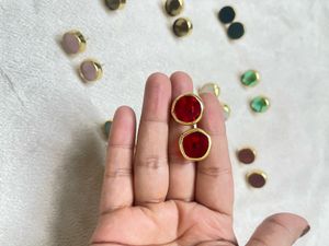 Beautiful Real Stone Stud Earring