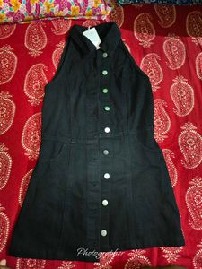URBANIC BLACK SHIRT MINI DRESS