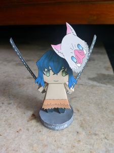 Anime Demon Slayer Inosuke Chibi Figurine(Paper)